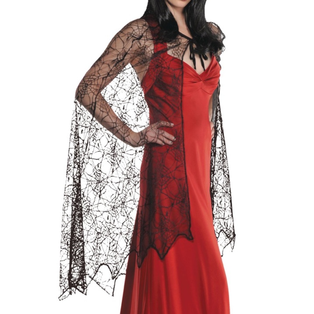 Black Spider Witch Cape Costume